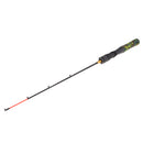 Detachable Ice Fishing Rod 2 Sections Micro Spinning Rod Green Winter Travel Pole for Fishing on Boat Dams or Ice