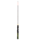 Detachable Ice Fishing Rod 2 Sections Micro Spinning Rod Green Winter Travel Pole for Fishing on Boat Dams or Ice