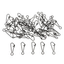 50pcs Extra Strong Stainless Steel Fishing Snaps Line Hook Lures Connectors