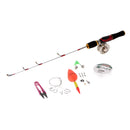 Detachable Ice Fishing Rod and Reel Combo with / Line /Float/ Scissor/ Space Bean /Ready Tied Chod Rig /Bell/ Sinker /Snaps