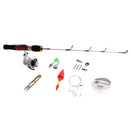 Ice Fishing Combo Kit Carbon Fiber Micro Spinning Rod & Left/Right Hand BD500 Reel & 100M Fishing Line & other Fishing Accessaries