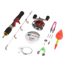 Ice Fishing Combo Kit Carbon Fiber Micro Casting Rod & Right Hand LMA200 Baitcasting Reel & 100M Fishing Line & other Fishing Accessaries