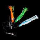 2pcs Squid Skirts Fishing Rig Saltwater Trolling Bait for Fluke Flounder Mahi Marlin
