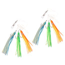 2pcs Squid Skirts Fishing Rig Saltwater Trolling Bait for Fluke Flounder Mahi Marlin