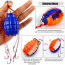 Orange & Blue Mine, Explosion Hooks, Carp Fishing Bait Holder Feeder, with 6pcs Sharp Hooks