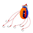 Orange & Blue Mine, Explosion Hooks, Carp Fishing Bait Holder Feeder, with 6pcs Sharp Hooks