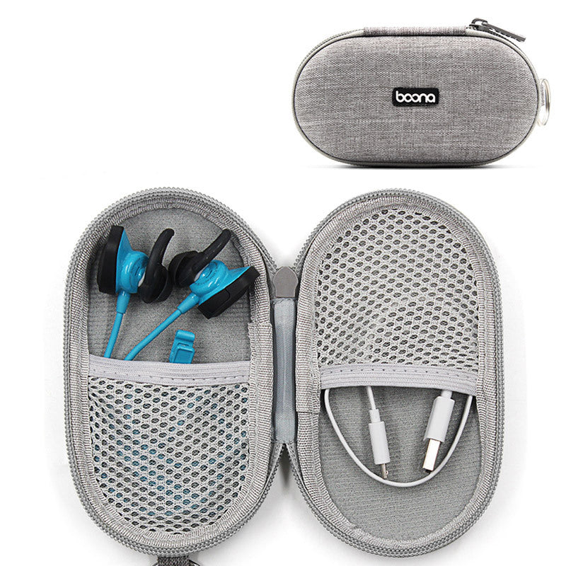 Boona EVA Shockproof Sports Earphone USB Cable Organizer Bag with Hook