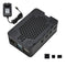 Updated ABS Enclosure Box V4 Case+5V/3A EU Standard Plug Power Supply+3*Black Heat Sink Set for Raspberry Pi 4