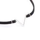 Simple Deerskin V-shaped Pendant Necklace