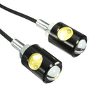 Pair 3W 6000K 12V LED Motorcycle Car Eagle Eye License Light Plate Screw Bolt Lamp