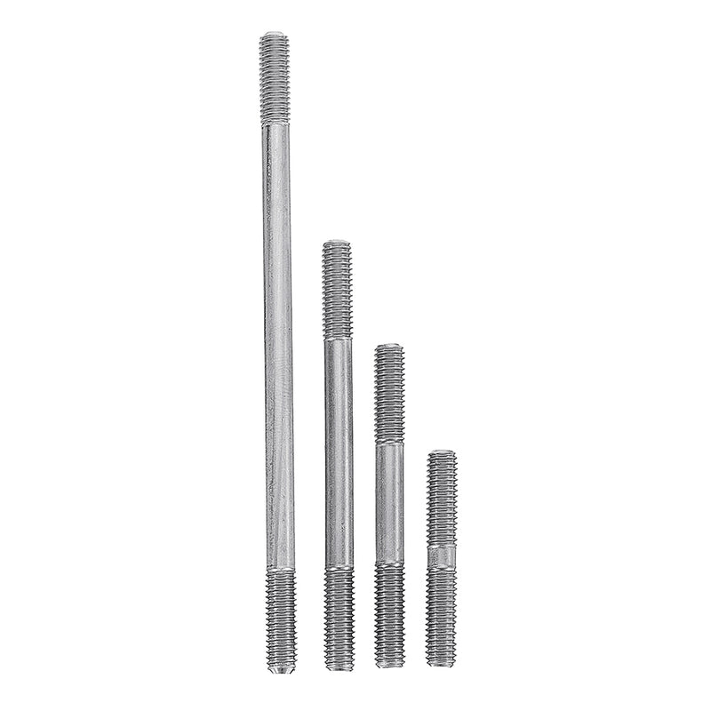 80Pcs M6 304 Stainless Steel Stud Bolt Set Threaded Stud Double Head Screw Rod with Nut Assortment Kit