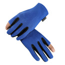 2 Cut Finger Anti-Slip Ice Silk Fishing Motorcycle Scooter Gloves Waterproof Breathable