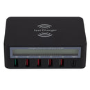 Bakeey 100W PD QC3.0 Multi-Port LCD Digital Display Fast Charging Wireless USB Charger Adapter For iPhone 8Plus 11 Pro Huawei P30 Pro Mate 30 5G Xiaomi Mi9 9Pro 5G