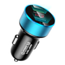 USLION QC 3.0 LED Display Universal Dual USB 24V 3A Quick Fast Charging Metal Car Charger Adapter for iPhone11 for Samsung S10+ Xiaomi Redmi Note8 Tablet