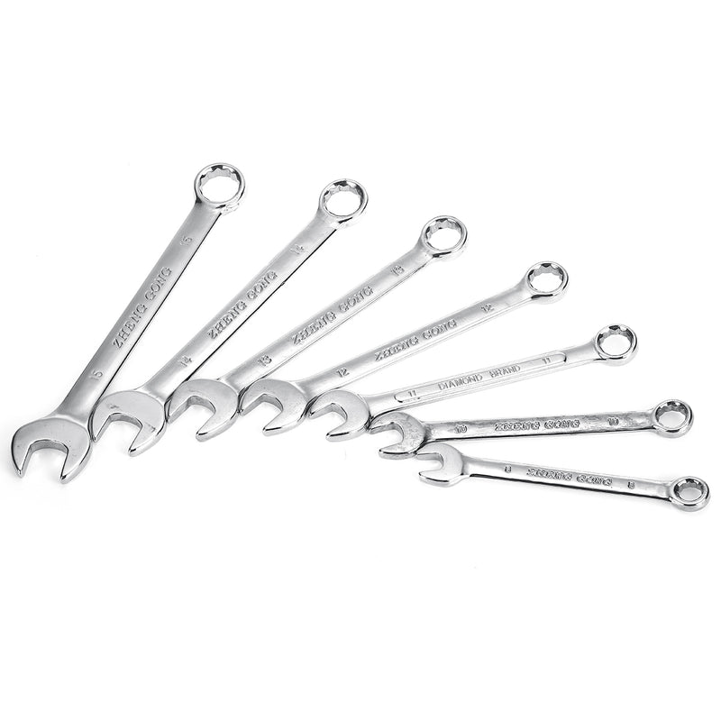 8-15mm Activities Metric Flexible Head Ratcheting Wrench Open End Spanners Tool