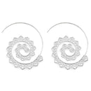 Trendy Big Circle Hoop Exaggerated Spiral Heart Drop Shape Earrings Gift for Women