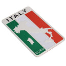 Car Stickers Italy Flag Map Badge Aluminum Emblem Decoration Decal 8x5cm