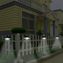 2pcs 9 LED Solar Powered Wall Light Waterproof Outdoor Garden Fence Landscape Lamp