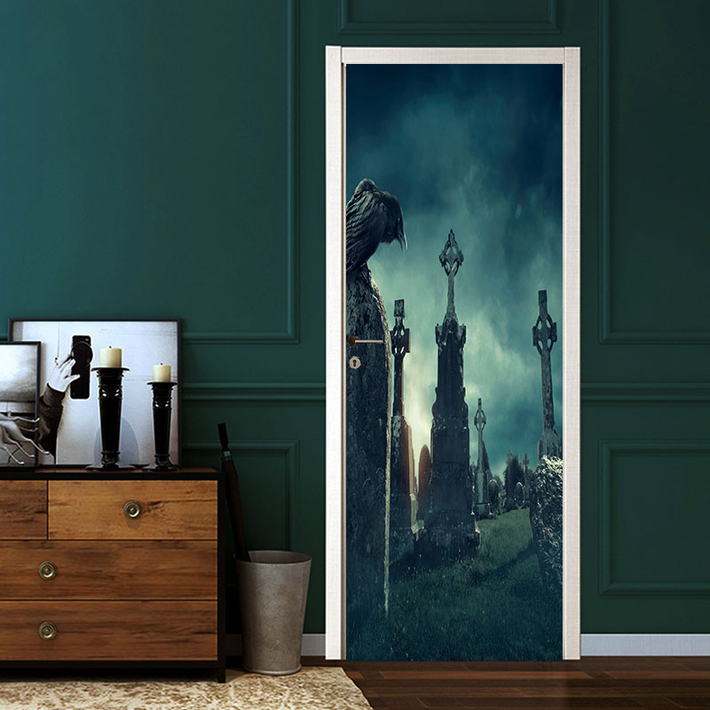 Miico MT007 Door Sticker Halloween Sticker Removable  Wall Sticker For Room Decoration