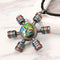 Unisex Fidget Spinner Pendant Necklace Tree of Life Chain for Women Men