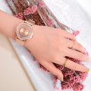 LVPAI P732 Rose Gold Elegant Design Women Wrist Watch Fashionable Analog Quartz Watch