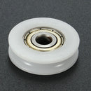 4pcs 5x24x7mm U Groove Nylon Round Pulley Wheel Roller For 3.8mm Rope Ball Bearing