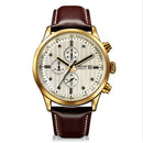 OCHSTIN GQ042B Luxury Men Quartz Watch Fashion Sub-dail Leather Straps Sport Watch