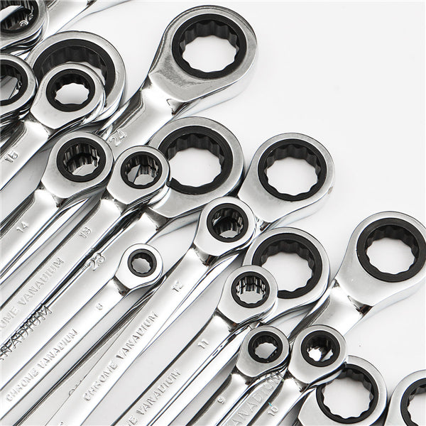 Raitool HT01 Chrome Vanadium Steel Metric Ratchet Spanner Gear Wrench Fixed Head 6-32mm
