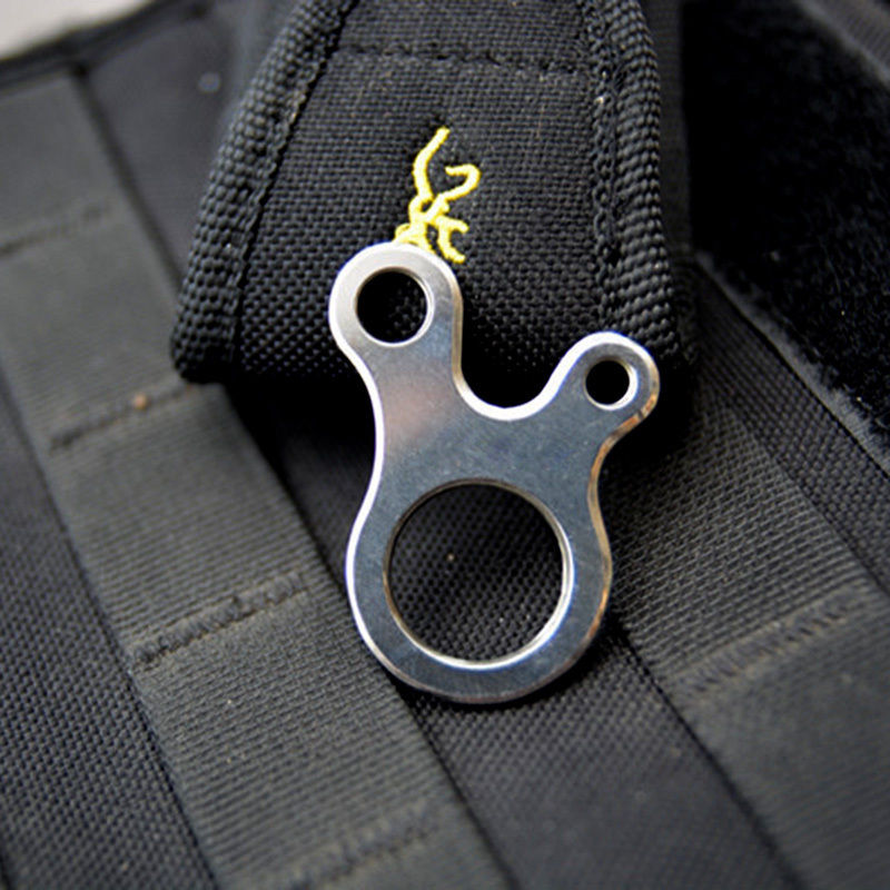 3 Hole EDC Survival Buckle Multi-purpose CNC Stainless Outdoor Knotting