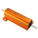 20pcs RX24 50W 100R 100RJ Metal Aluminum Case High Power Resistor Golden Metal Shell Case Heatsink Resistance Resistor