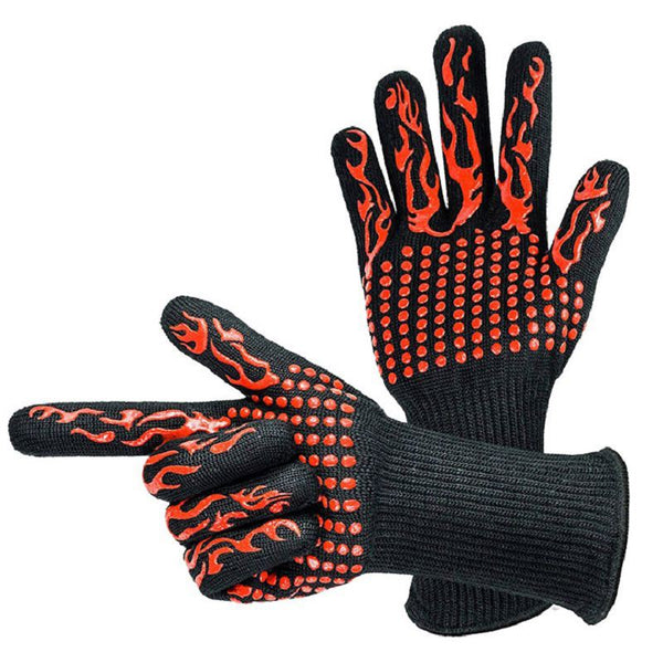 1pc Silicone and Cotton High Temperature Resistant Heat-resistant Useful Bacon Microwave Oven Glove