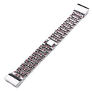 Rhinestone Watch Band Metal Stainless Steel Strap Bracelet Replacement for Fitbit Charge 2