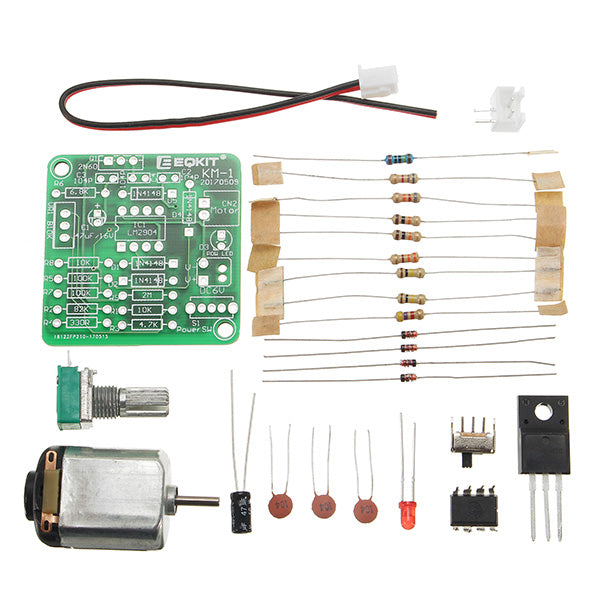 EQKIT KM-1 DC 6-12V PWM Motor Speed Controller Kit DIY Motor Speed Regulator Set Stepless Speed Control