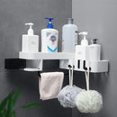 Punch-Free Shower Storage Corner Rack Shelf Hanger Bathroom Kitchen Wall Mounted