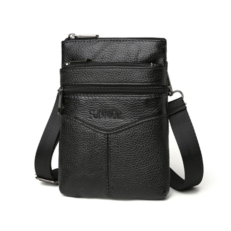 Fonmor Men Casual Genuine Leather Waist Packs Belt Bag Pouch Phone Waist Pack Male Small Crossbody Shoulder Bags High Quality