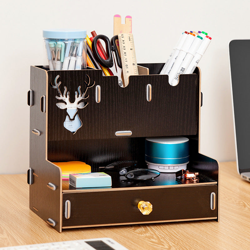 Creative Multifunctional Desk Gadgets Storage Box Rack Stationery Container Pencil Pen Holder Home/Office Desktop DIY Organizer