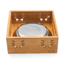 Stainless Steel Durable Double Pet Bowls Dish Dog Cat Stand Feeder Anti Slip Food Water Bowl