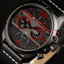 CURREN 8259 Casual Quartz Watches Rubber Band Military Analog Leather Quartz Wrist Watch