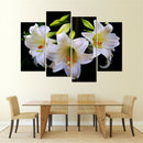 Unframed 4Pcs White Lily Art Cambric Painting Picture Print Home Wall Sticker Decor New