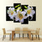 Unframed 4Pcs White Lily Art Cambric Painting Picture Print Home Wall Sticker Decor New