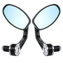 Pair Left Right Universal Handlebar Rearview Side Mirrors Motorcycle Scooter