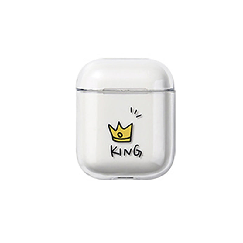 Cute Cartoon Pattern Clear Hard Shockproof Protective Cover Case Earphone Storage Case For Apple For AirPods 1/2