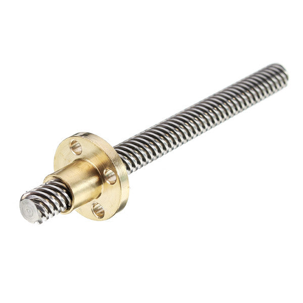 3D Printer T8 1/2/4/8/12/14mm 400mm Lead Screw 8mm Thread With Copper Nut For Stepper Motor