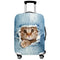 Honana Denim 3D Cute Cat Dog Elastic Luggage Cover Trolley Case Cover Warm Travel Suitcase Protector