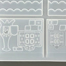 2Pcs/Set DIY Jewelry Bezel Making Crystal Silicone Resin Mould Casting Molds Kit Art Craft