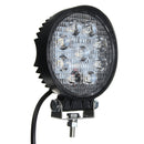 27W 9LED Work Round For Off Road Truck SUV ATV Fog Headlamp Yellow Light