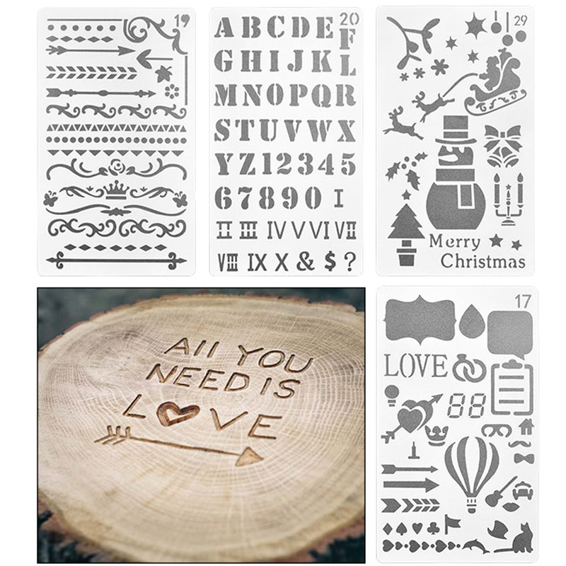 71Pcs Electric Solder Iron Wood Burning Pen Stencil Craft Pyrography Tool