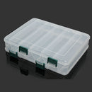 Plastic 12 Compartment Double Sided Fishing Lure Bait Tackle Hook Accessory Storge Box Case