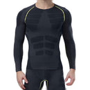 Men's Compression Long Sleeve Sports Tight Shirts Fitness Gym Running Base Layer Tops