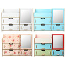 Desktop Storage Case Wooden Cosmetic Drawer Makeup Organizer Makeup Storage Box Container for Home Office